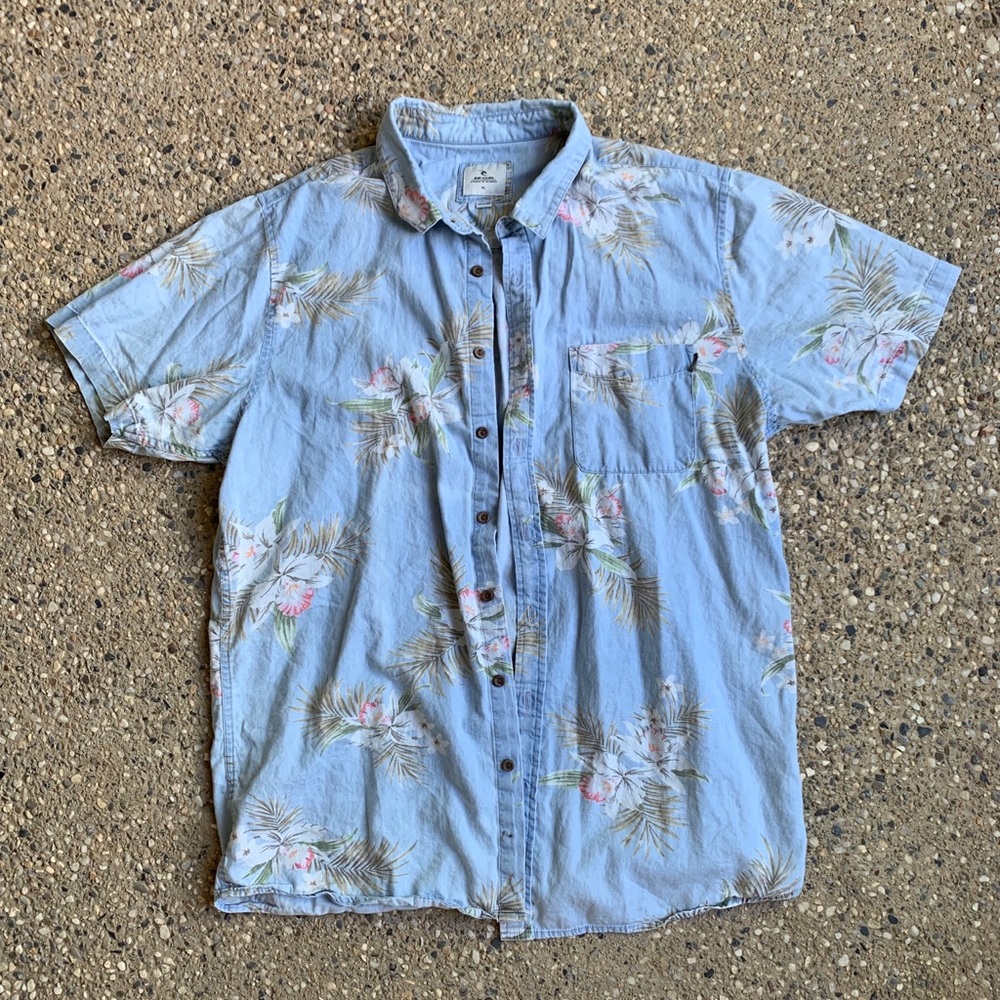 Rip Curl Button Down Hawaiian Shirt